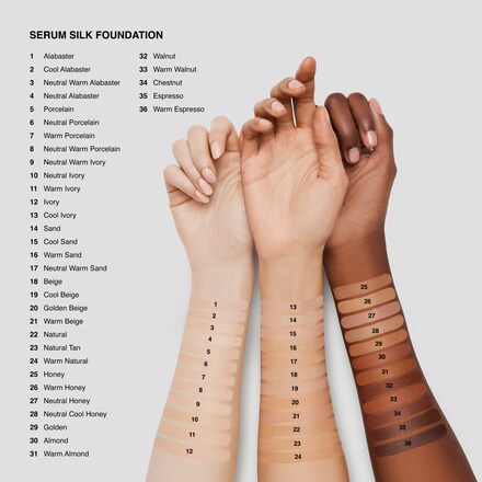 Serum Silk Foundation – Nemlendirme Etkili, 24 Saate Kadar Kalıcı ve Işıltılı Bitişli Serum Fondöten 